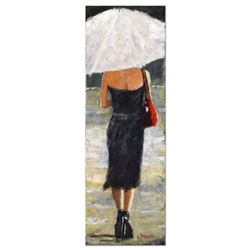 Michael Maselli, "Evening Out" Original Acrylic Painting on Canvas, Hand Signed with Certificate of 