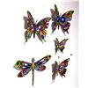 Image 2 : Patricia Govezensky- Original Painting on Cutout Steel (Set of 5) "Set of 5 Butterflies"