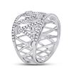 Image 2 : 1 CTW Round Diamond Modern Fashion Ring 14kt White Gold - REF-85F2M
