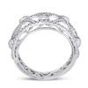 Image 3 : 1 CTW Round Diamond Modern Fashion Ring 14kt White Gold - REF-85F2M