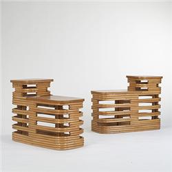 Paul Frankl side tables, pair Pay