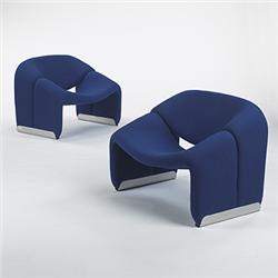 Pierre Paulin 598 side chairs, pair 