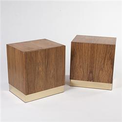 Milo Baughman nightstands, pair T