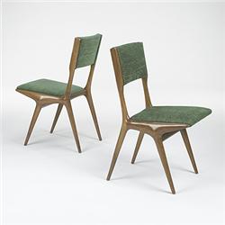 Carlo Di Carli chairs, pair Singe