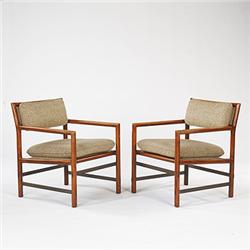 Edward Wormley lounge chairs, pair 