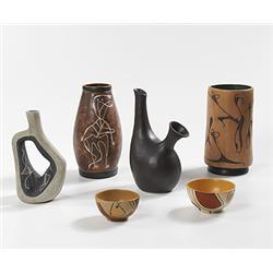 Modern ceramic collection, set of si