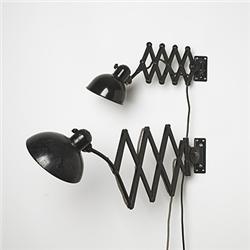 Christian Dell scissor wall lights, 