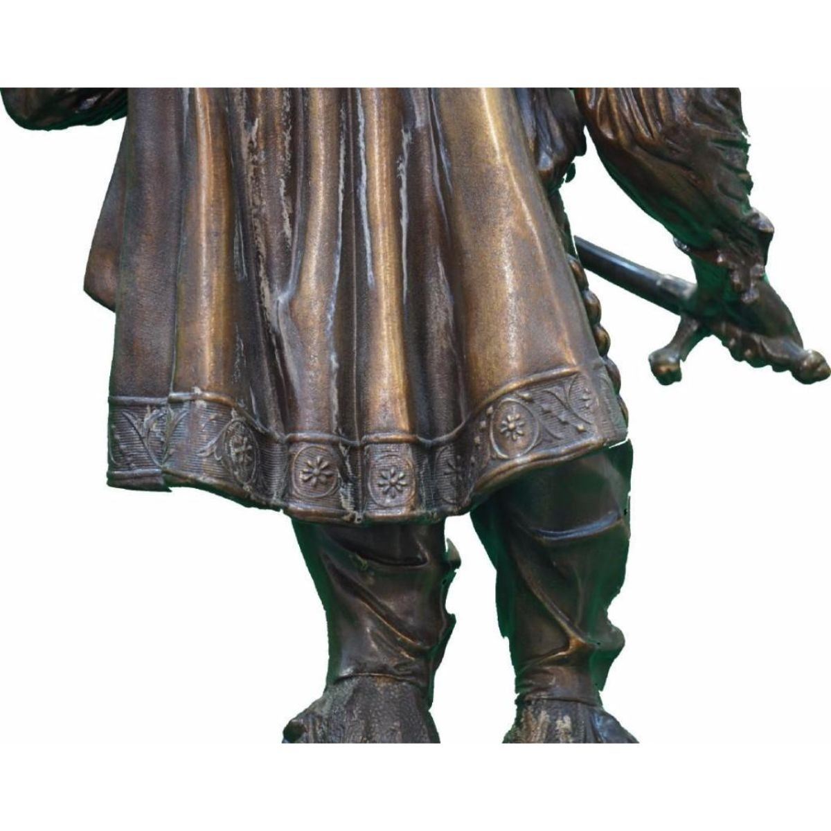 Magnificent, Monumental Signed Cast Metal Conquistador Statue