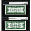 Image 2 : (2) Consecutive 1928A $1 Silver Certificate Notes Fr.1601 PMG Gem Uncirculated 65EPQ