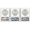 Image 2 : Lot of (3) 1985Mo 1 Onza Silver Libertad Coins NGC MS66
