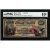 Image 1 : 1875 $10 Farmers NB Ripley, Ohio Ch# 933 National Currency Note PMG Very Good 10 Net