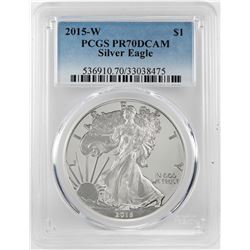 2015-W $1 Proof American Silver Eagle Coin PCGS PR70DCAM