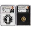 Image 1 : 1792-2017 Half Disme 1/10 oz. Gold & 1oz. Silver Medals NGC PF70 W/ Moy Signature Set