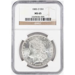 1885-O $1 Morgan Silver Dollar Coin NGC MS65