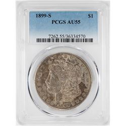 1899-S $1 Morgan Silver Dollar Coin PCGS AU55