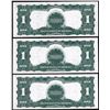 Image 2 : Lot of (3) Consecutive 1899 $1 Black Eagle Silver Certificate Notes