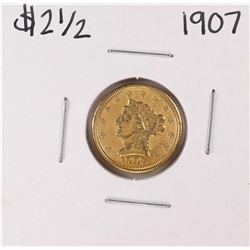 1907 $2 1/2 Liberty Head Quarter Eagle Gold Coin