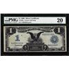 Image 1 : 1899 $1 Black Eagle Silver Certificate Note Fr.229a PMG Very Fine 20