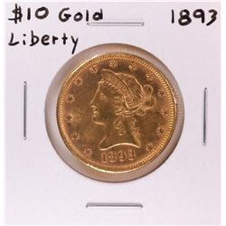 1893 $10 Liberty Head Eagle Gold Coin