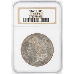1892-S $1 Morgan Silver Dollar Coin NGC AU58