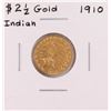 Image 1 : 1910 $2 1/2 Indian Head Quarter Eagle Gold Coin