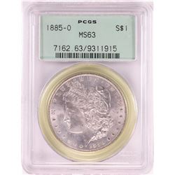 1885-O $1 Morgan Silver Dollar Coin PCGS MS63 Old Green Holder