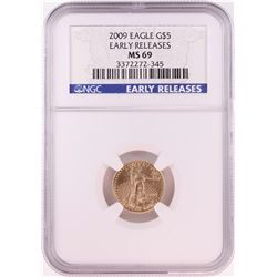 2009 $5 American Gold Eagle Coin NGC MS69 Early Releases