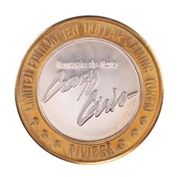 .999 Silver Riviera Hotel & Casino Las Vegas $10 Casino Limited Edition Gaming Token