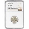 Image 1 : 1959-D Roosevelt Dime Coin NGC MS65FT