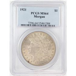 1921 $1 Morgan Silver Dollar Coin PCGS MS64
