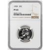Image 1 : 1959 Proof Washington Quarter Coin NGC PF65
