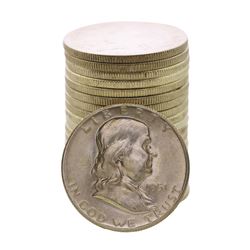 Roll of (20) Brilliant Uncirculated 1951-S Franklin Half Dollar Coins
