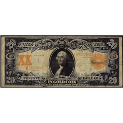 1906 $20 Gold Certificate Note
