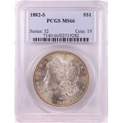 1882-S $1 Morgan Silver Dollar Coin PCGS MS66