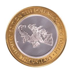 .999 Silver The Orleans Hotel & Casino Las Vegas, NV $10 Limited Edition Gaming Token