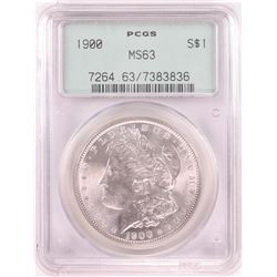 1900 $1 Morgan Silver Dollar Coin PCGS MS63 Old Green Holder