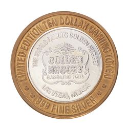 .999 Silver Golden Nugget Las Vegas $10 Casino Limited Edition Gaming Token