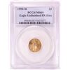Image 1 : 1999-W $5 American Gold Eagle Coin PCGS MS69 Unfinished PR Dies