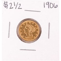 1906 $2 1/2 Liberty Head Quarter Eagle Gold Coin