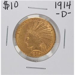 1914-D $10 Indian Head Eagle Gold Coin
