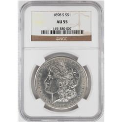 1898-S $1 Morgan Silver Dollar Coin NGC AU55