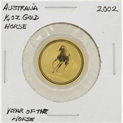 2002 $25 Australia Year of the Horse 1/4 oz. Gold Coin