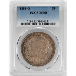 1888-O $1 Morgan Silver Dollar Coin PCGS MS65