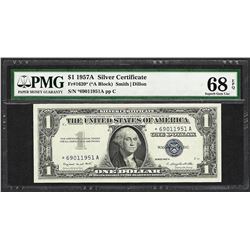 1957A $1 Silver Certificate STAR Note Fr.1620* PMG Superb Gem Uncirculated 68EPQ