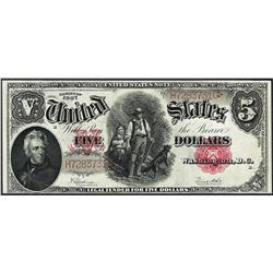 1907 $5 Woodchopper Legal Tender Note