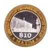 Image 1 : .999 Silver Maxim Hotel & Casino Las Vegas, NV $10 Limited Edition Gaming Token