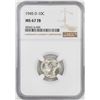 Image 1 : 1945-D Mercury Dime Coin NGC MS67FB