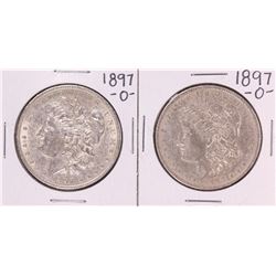 Lot of (2) 1897-O $1 Morgan Silver Dollar Coins