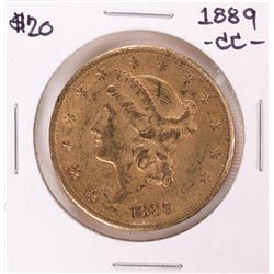 1889-CC $20 Liberty Head Double Eagle Gold Coin