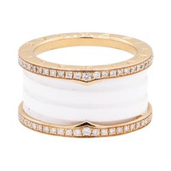 BVLGARI 18KT Rose Gold 0.50 ctw Diamond Ring